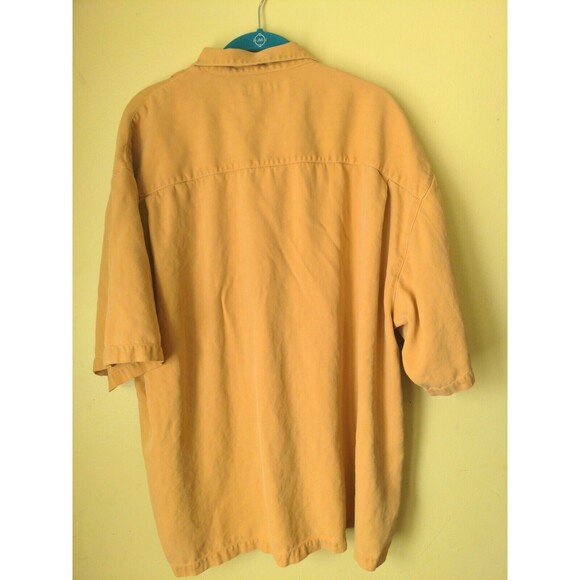 Tommy Bahama Men’s Sz XXL 100% Silk S/S Button Up Hawaiian Beach Shirt Orange - Picture 8 of 9